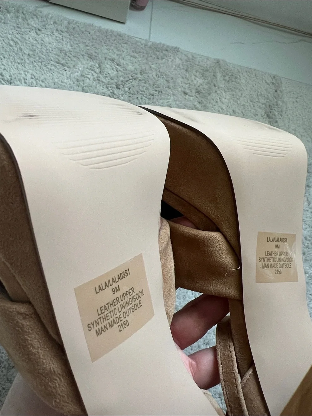 Steve Madden Tan Suede Playform Heel Size: 9
